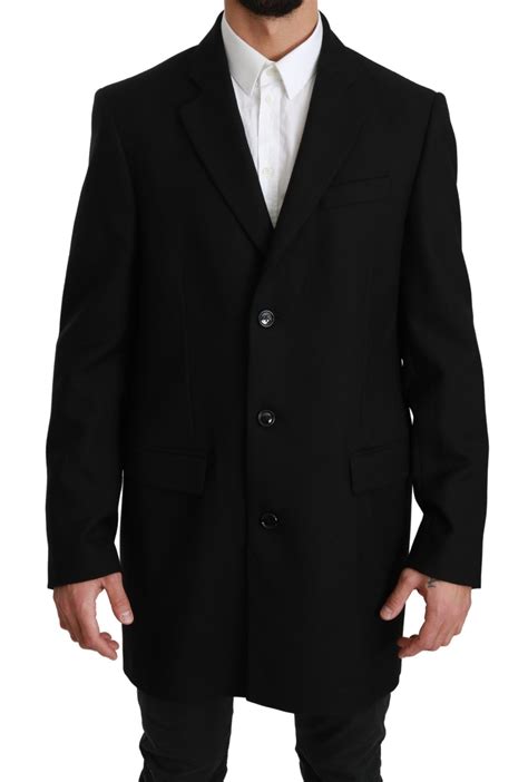 black dolce gabbana jas heren wol|Dolce&Gabbana Coats And Jackets for Men .